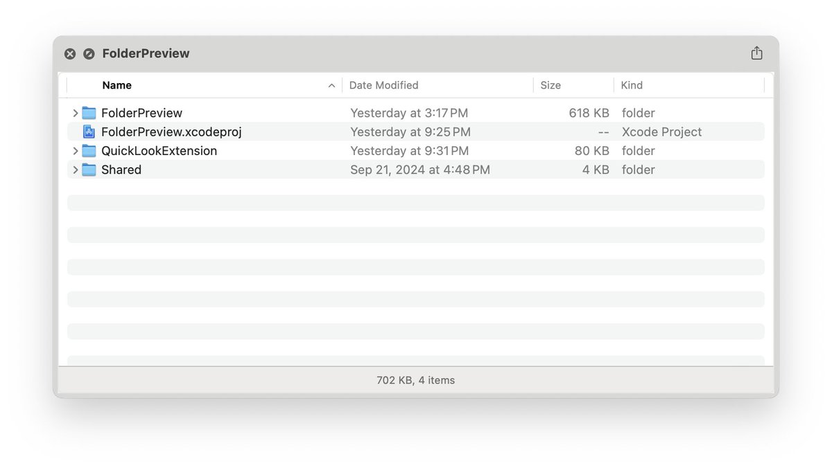 anybox_app's tweet image. Hi there! We’ve launched a new macOS utility app called Folder Preview, a Quick Look extension for previewing folders.

It’s a simple app that adds unobtrusive functionality to macOS.

It’s free for a limited of time. Grab it now: apps.apple.com/us/app/folder-…