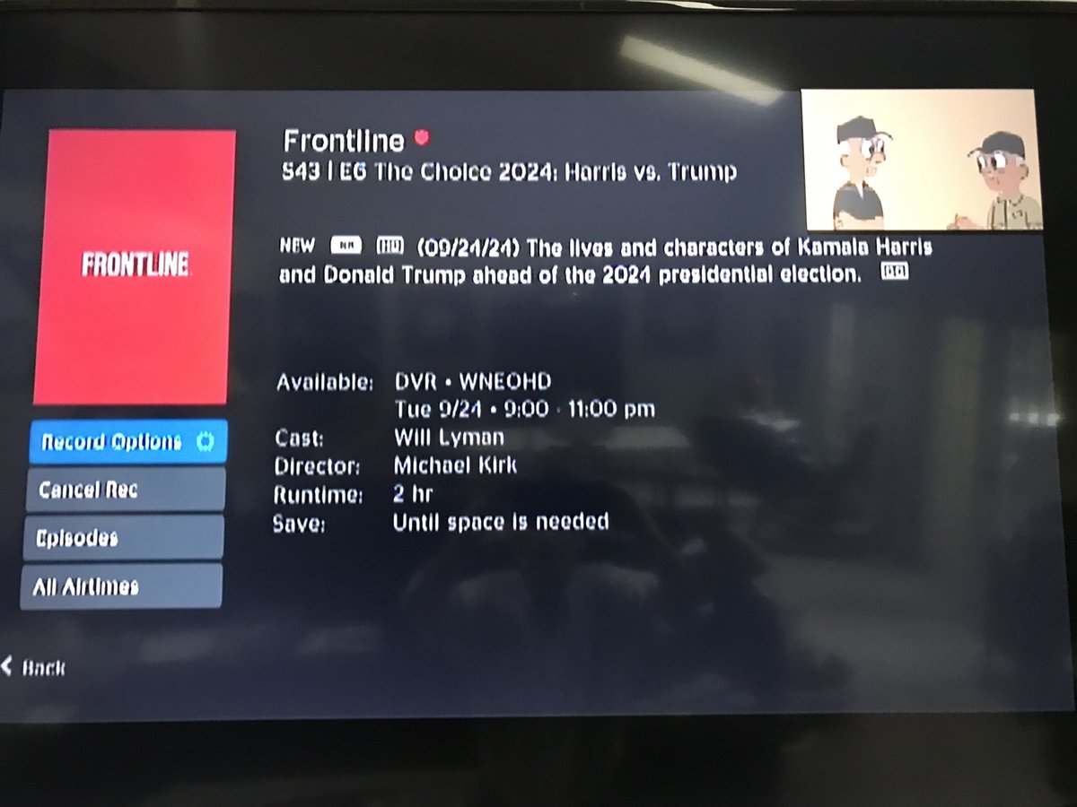 LarryPantages's tweet photo. The PBS show Frontline profiles the presidential candidates tonight at 9. https://t.co/LfWp9s1FPs