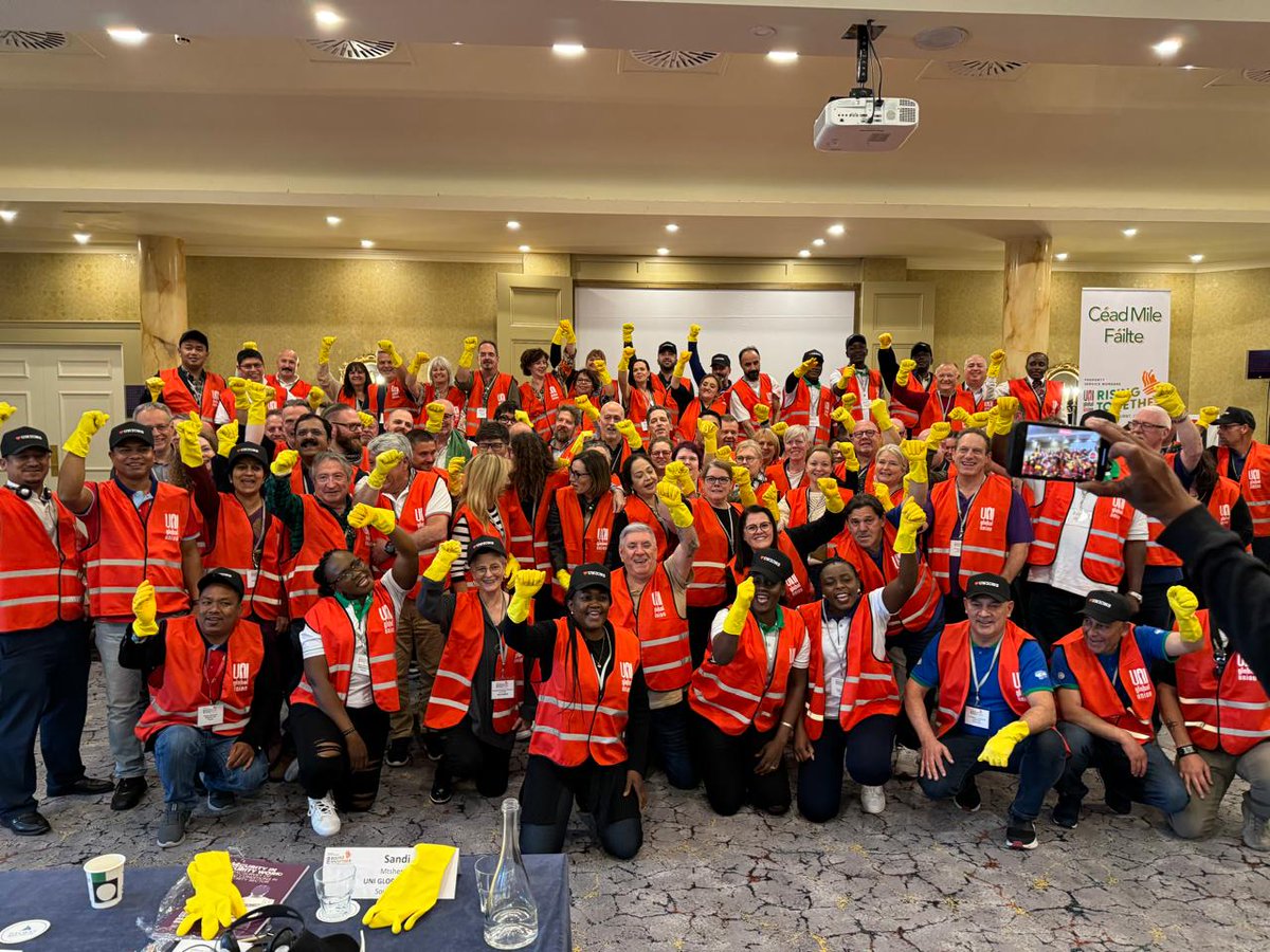 FenasinajN's tweet photo. @FenasinajN está participando en la Conferencia Mundial de @uniglobalunion #Galeway #Irlanda que reúne a cientos de dirigent@s sindicales de distintas partes del mundo, de la limpieza y seguridad para intercambiar experiencias y acordar estrategias de acción por mejores derechos. https://t.co/xYVyqJsW0b