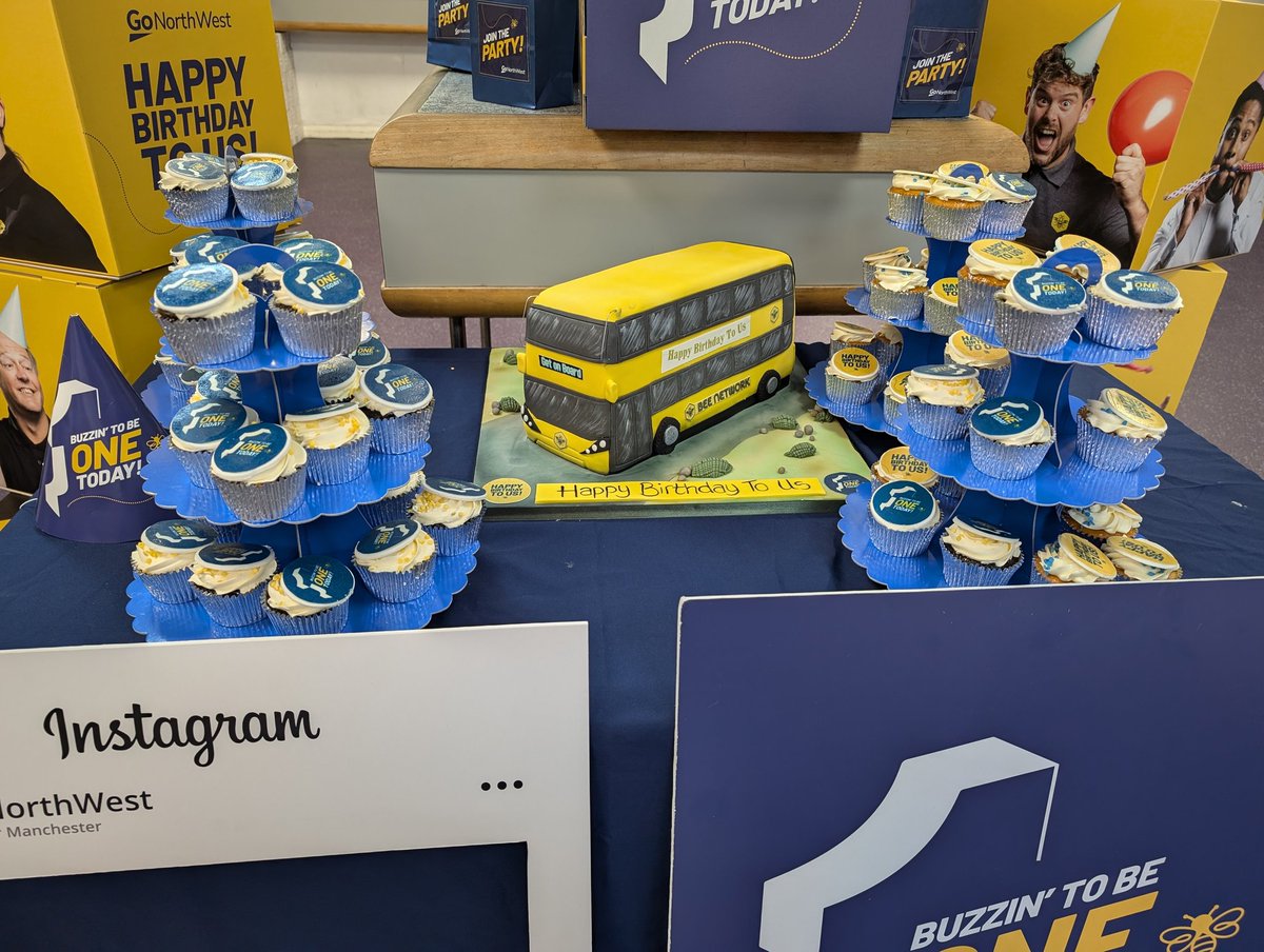 Happy 1st Birthday <a href="/TFGMBeeNetwork/">TfGM Bee Network</a> <a href="/gnwbus/">Go North West</a>