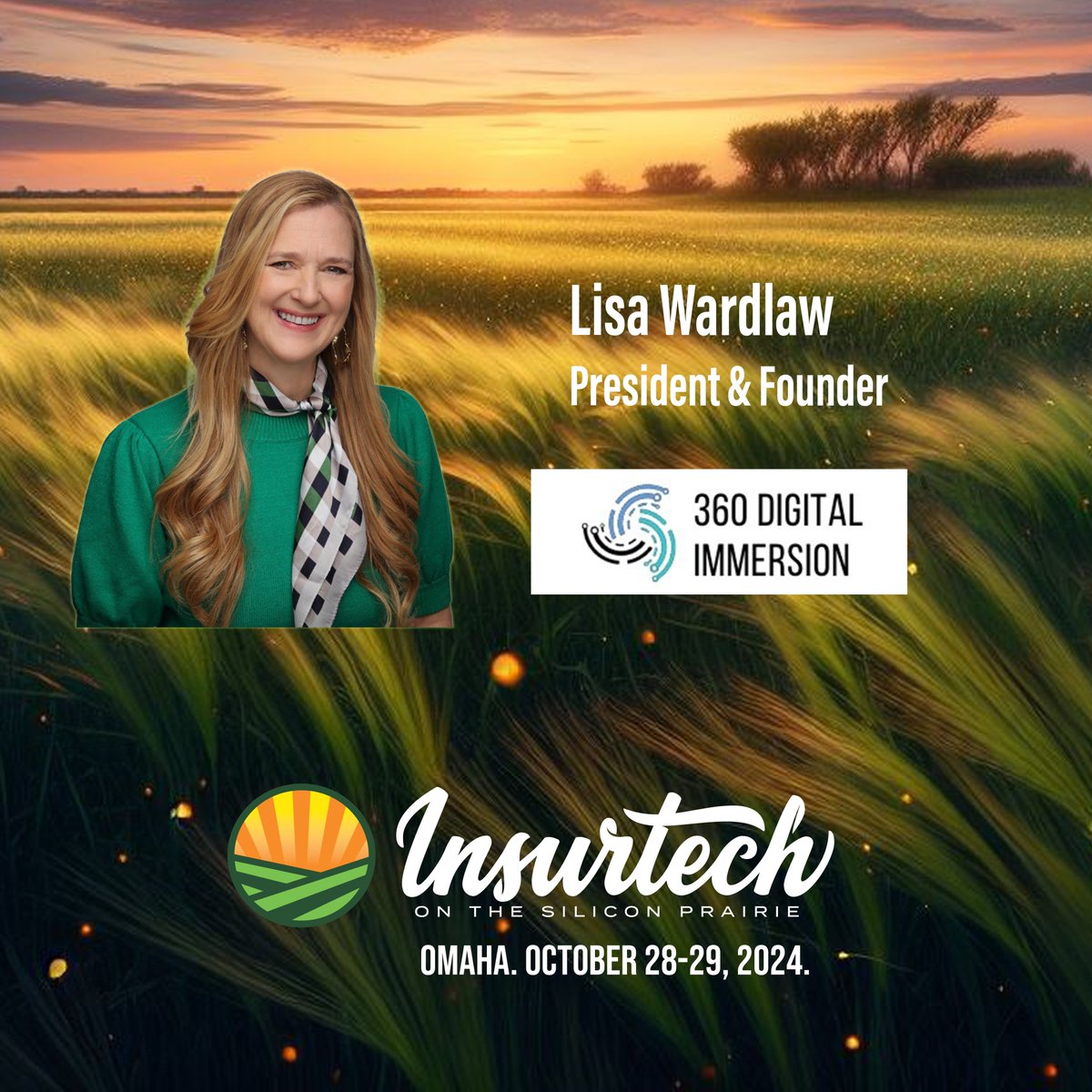 We're thrilled Lisa will be able to join us again as a moderator! Lisa is an insurance digital strategist with a fantastic perspective, not to mention extensive experience. Lisa launched a podcast this year worth following, Insurance Unplugged! Register at siliconprairienebraska.com