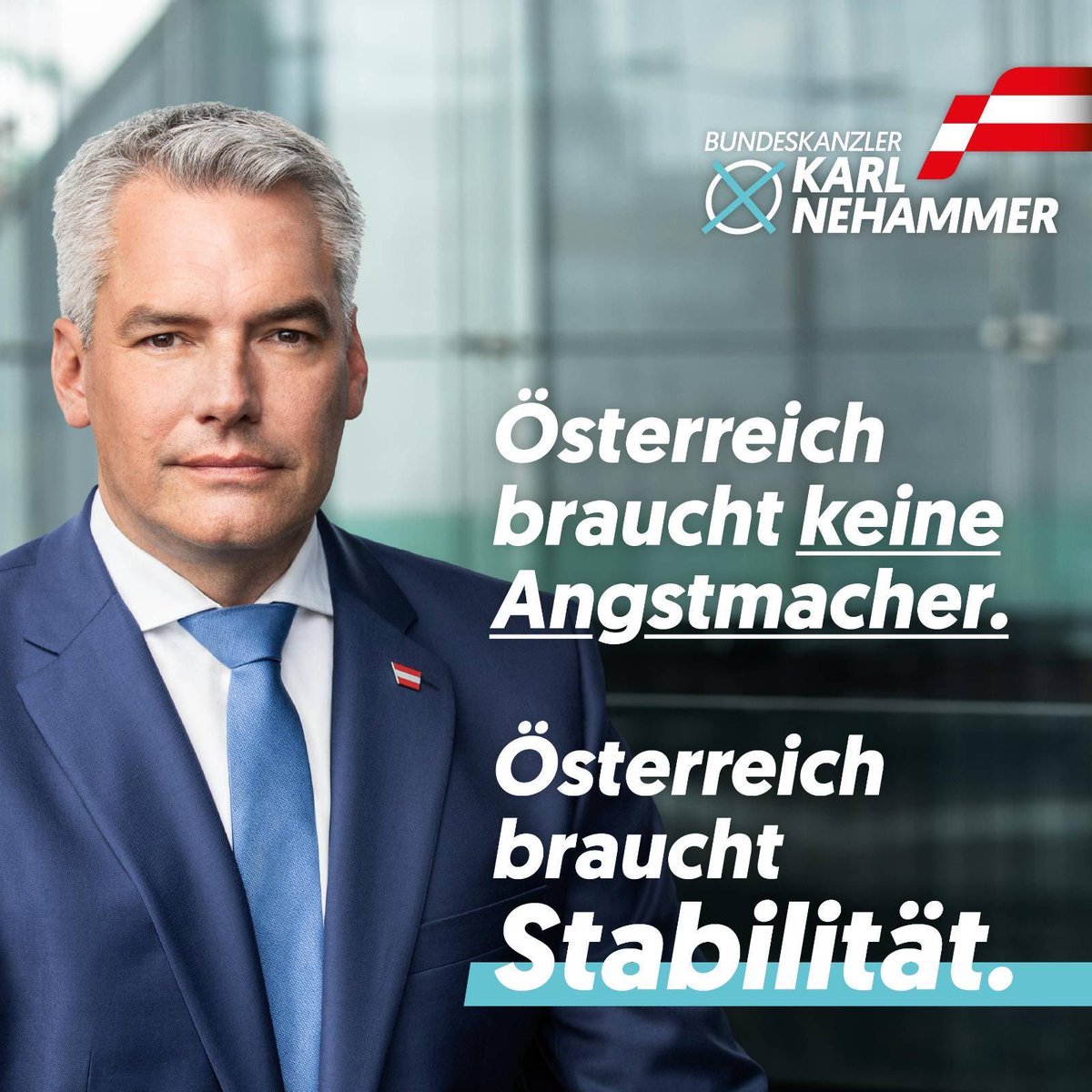 „Die Wählerinnen und Wähler treffen am Sonntag eine Richtungsentscheidung: Sie entscheiden, ob unser Land in den kommenden Jahren von Angstmache und Spaltung oder von Zuversicht und Gestaltung bestimmt wird. Ich stehe für eine Politik der Mitte, die die Leistungsträger, Familien