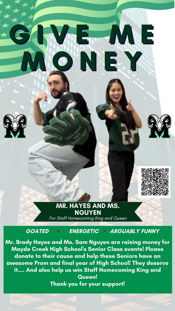 Please help us win by donating!! 

gofund.me/c01b6de8
#staffhoco24 #hoco #rampride
