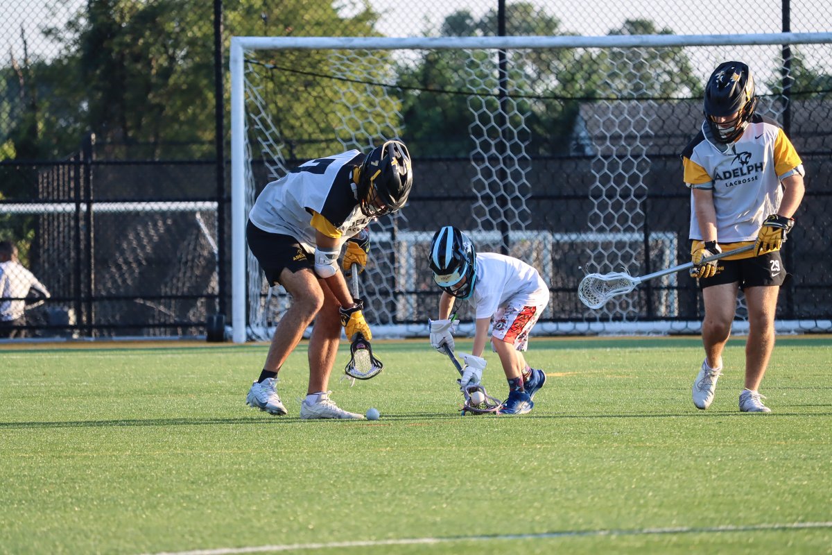 AdelphiMLax's tweet photo. We are so fortunate. 

We hosted cancer survivor Aiden and his twin brother Mason last week as we did our part to @LaCROSSeOutCncr with @Adelphiwlax. 

Every dollar raised for @PCRF_Kids gets us one step closer to finding a cure. 

🔗: https://t.co/p8qIwdTU4m

#WeAndUs https://t.co/ZEgNTcEDnd