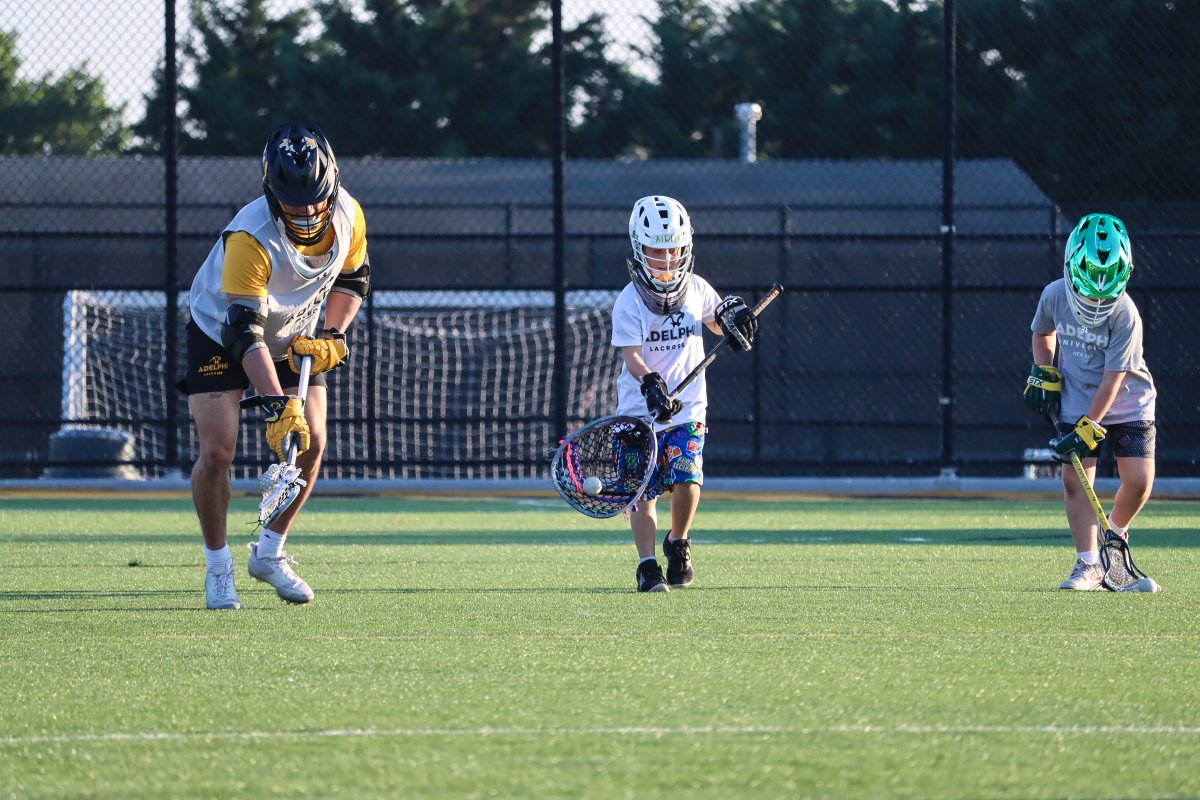AdelphiMLax's tweet photo. We are so fortunate. 

We hosted cancer survivor Aiden and his twin brother Mason last week as we did our part to @LaCROSSeOutCncr with @Adelphiwlax. 

Every dollar raised for @PCRF_Kids gets us one step closer to finding a cure. 

🔗: https://t.co/p8qIwdTU4m

#WeAndUs https://t.co/ZEgNTcEDnd