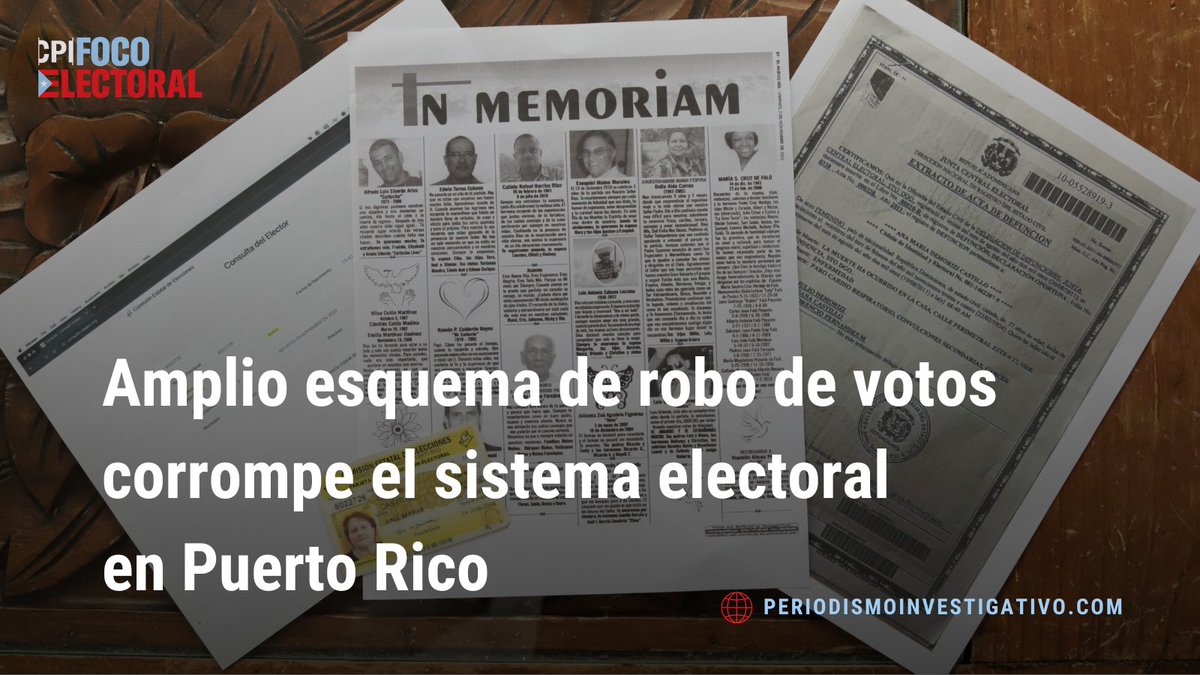 🧵Solo en tres días, el Centro de Periodismo Investigativo encontró miles de muertos “votando” en la plataforma Consulta del Elector de la Comisión Estatal de Elecciones, incluyendo electores que tendrían más de 150 años.

Aquí, 10 datos clave de nuestra investigación.