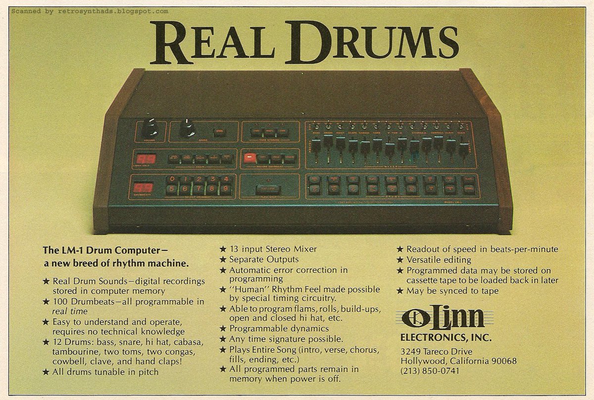 世界初のデジタルドラムマシンLINN DRUMを国内で最初に使った