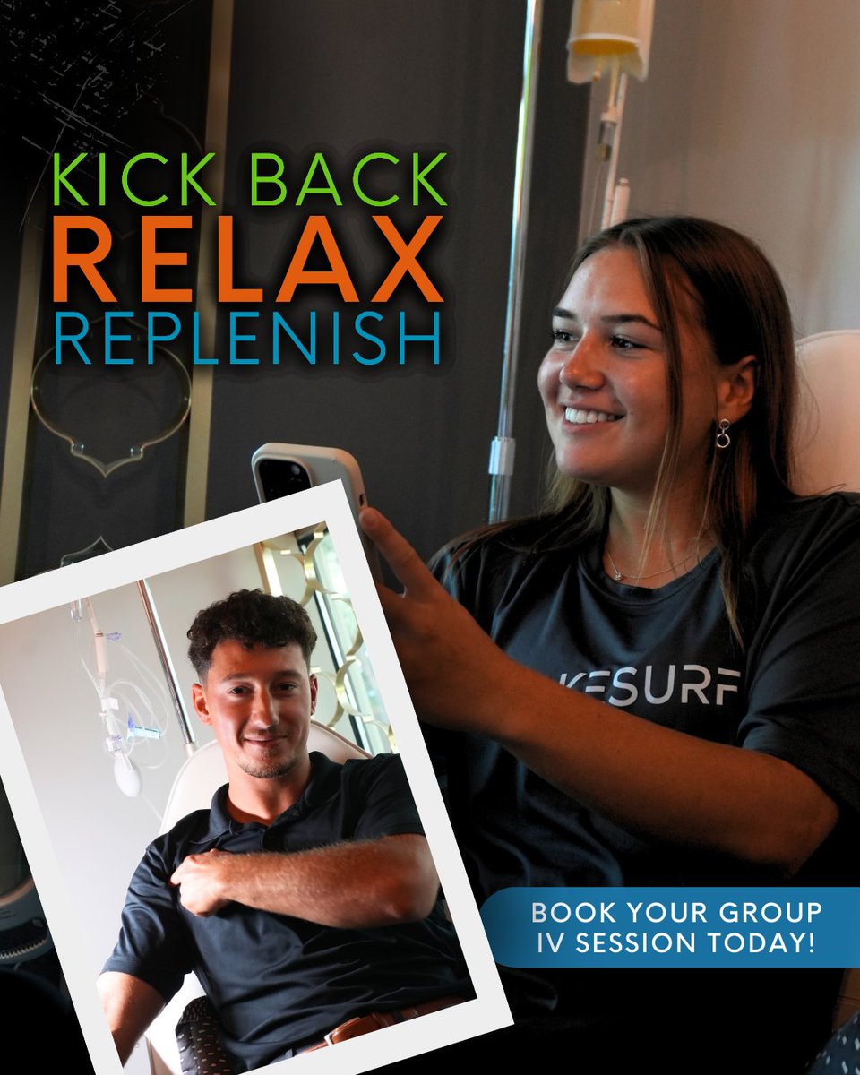 ReplenishTampa's tweet image. What's better than boosting your wellness? Make it a group activity!

With some relaxation &amp;amp; a custom IV, who knows what fun is ahead? If you're after ideas, check out Wake Surf Tampa

#QuickRecovery #FunWithFriends #ToDoTampa #GroupIV #WakeSurfTampa #energyboost #TampaFit