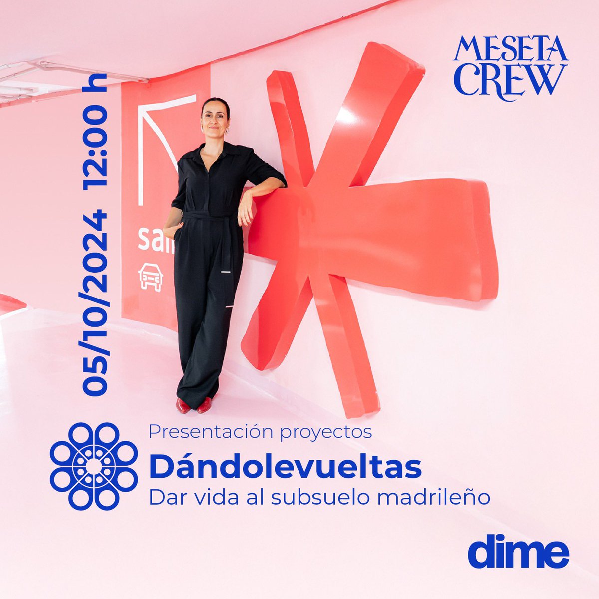 En #MesetaCrew24, el evento anual de Dime, este año hablaremos (entre otras cosas) de #DiseñoyCiudad

Y quién mejor que #dándolevueltas para hablar de cómo convertir un parking en puro color

🗓️ 5 de Octubre
🌐 Salamanca
🔗 Inscripción y programa completo: bit.ly/3Z796Aj