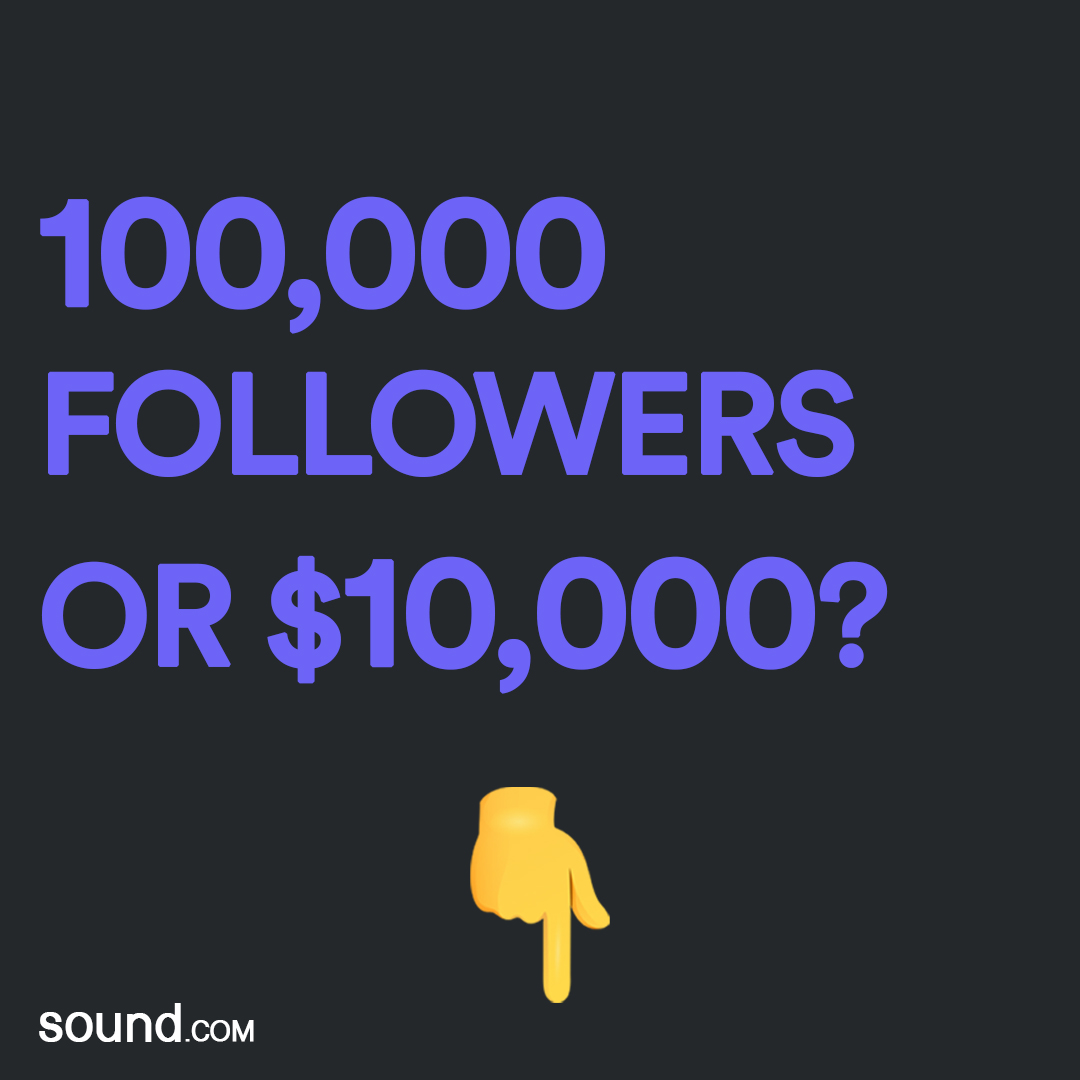 $10,000 may seem appealing, but can monetizing 100,000 followers make you more in the long run? Drop your answer below!👇👇