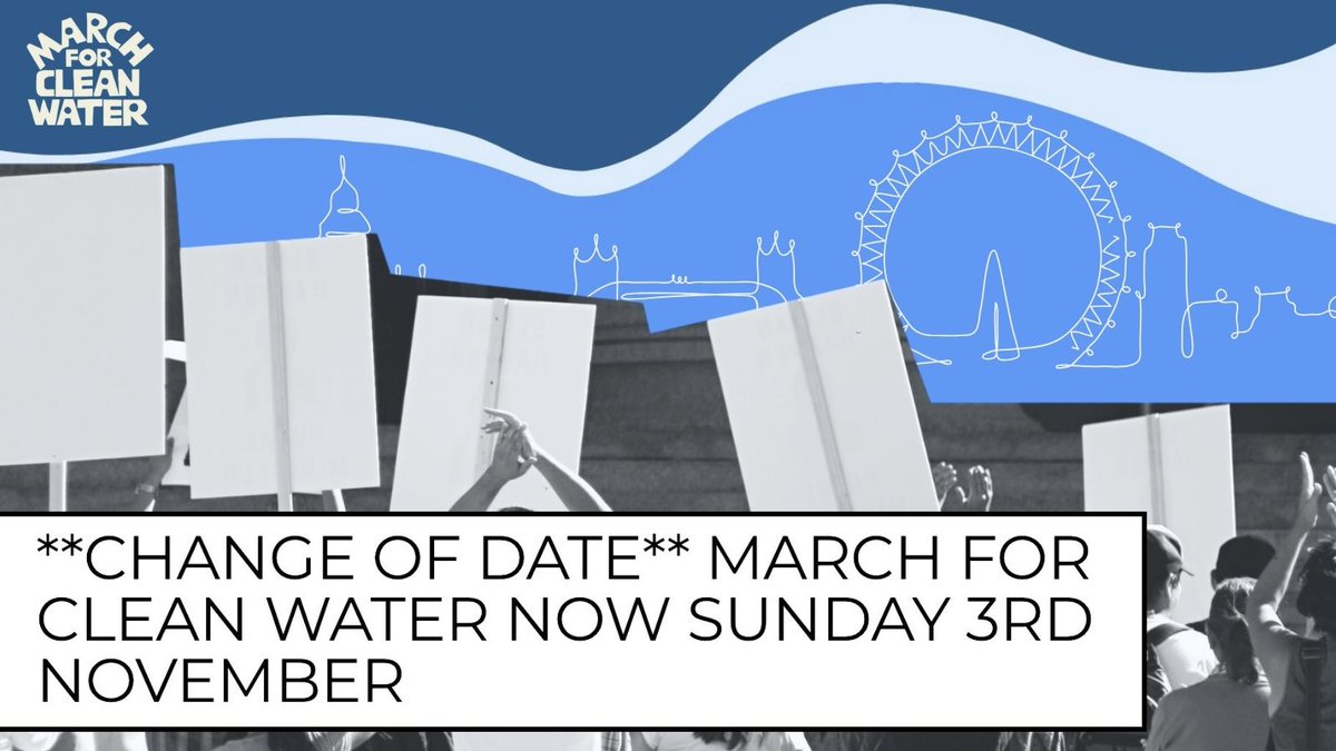 MarchforWater's tweet image. 2/2. We apologise deeply for the huge inconvenience that this causes.

We hope, however, that we can use the slight delay to our advantage &amp;amp; get even more people to #FloodTheStreets in central London on Sun 3rd Nov.  Let’s make this a march to remember! ✊
riveractionuk.com/change-of-date…