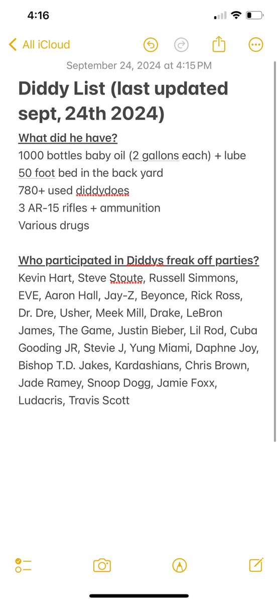 spArktika_v3's tweet photo. Updated Diddy List (let me know if theres more) #PDiddy #diddy https://t.co/VUUpVWnkmE