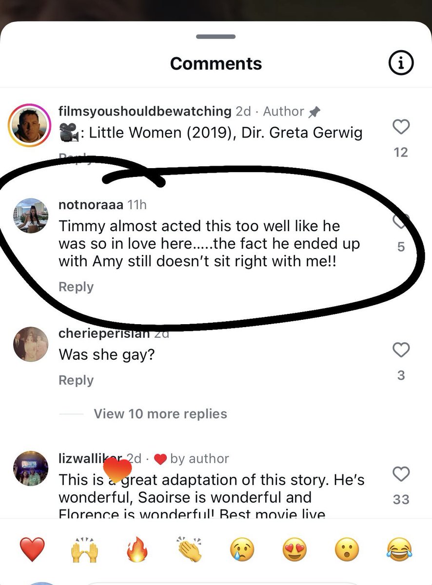 noracwalker's tweet image. Me drunk commenting this on a Little Women edit last night is so funny like omg girl get a fucking grip lmaooo