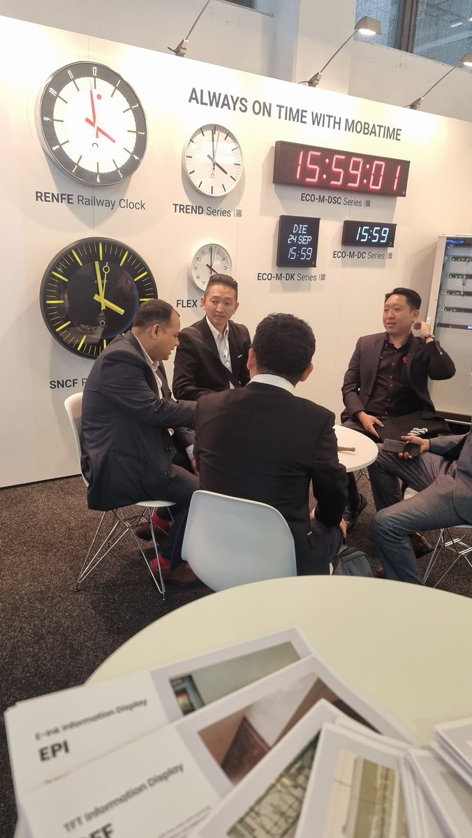 prashantshoney's tweet image. ✨ First Impressions from #InnoTrans2024 ✨
Energy is incredible! 🚄🌍 
Our @MOBATIME @MobatimeI booth is buzzing with #TimeSystems &amp;amp; #display.

Hall 2.1 | Stand 830!
📅 Until 27 Sept

#RailwayInnovation #FutureOfMobility #TimeSynchronization #Berlin #RailwayExpo