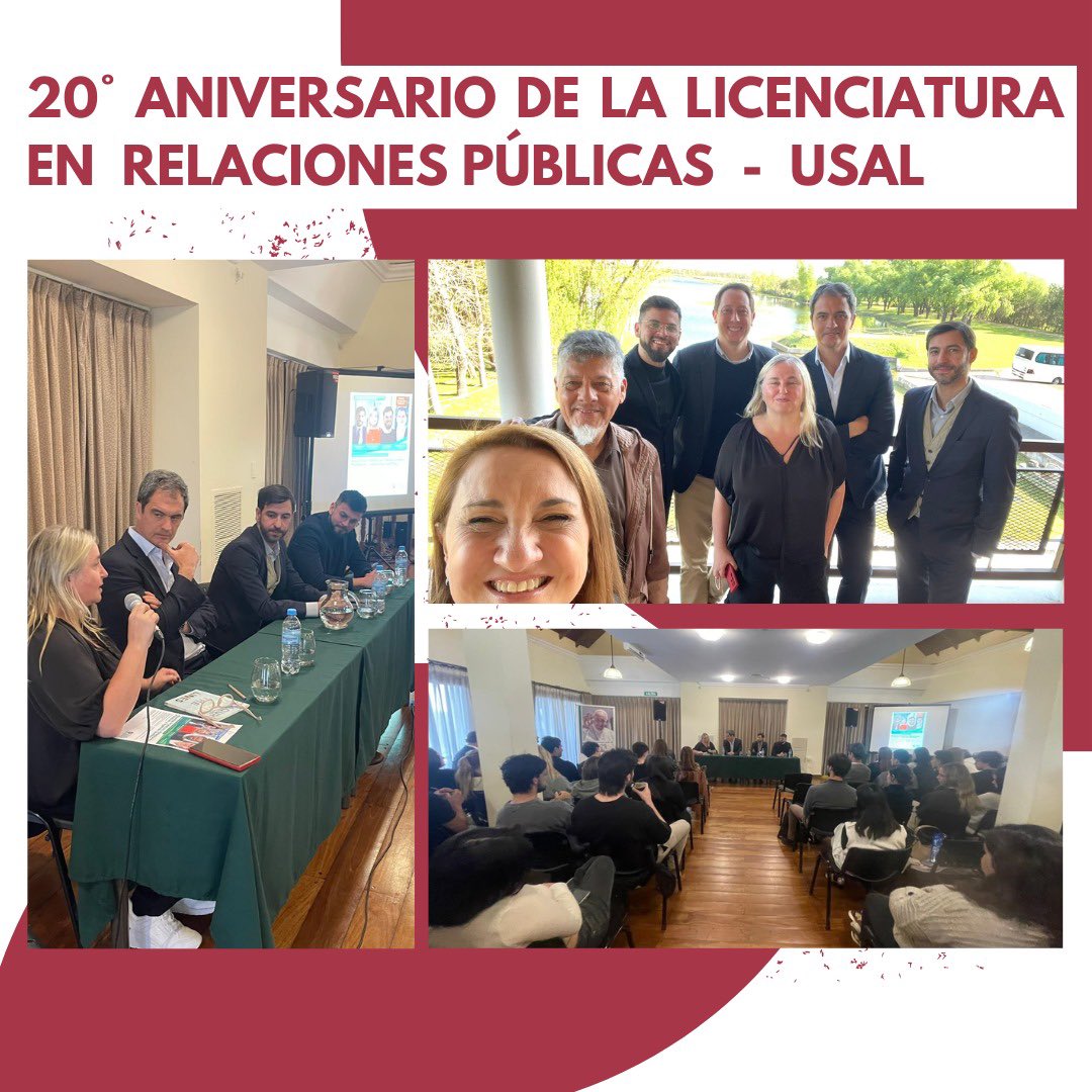 Hoy, en el campus de Pilar, se celebró el 20 aniversario de la Lic. en Relaciones Públicas de la USAL. con el encuentro "Asuntos Públicos, RRPP y Agenda Surfing". Participaron <a href="/dcampal/">Diego Campal</a>, <a href="/AndyJRojas/">Rojas Andres</a>, <a href="/SRcomunicacion/">Santiago Rossi</a>  y <a href="/conilazazzera/">Constanza Lazazzera</a>, moderados por <a href="/PellizaMariana/">Mariana Pelliza</a>