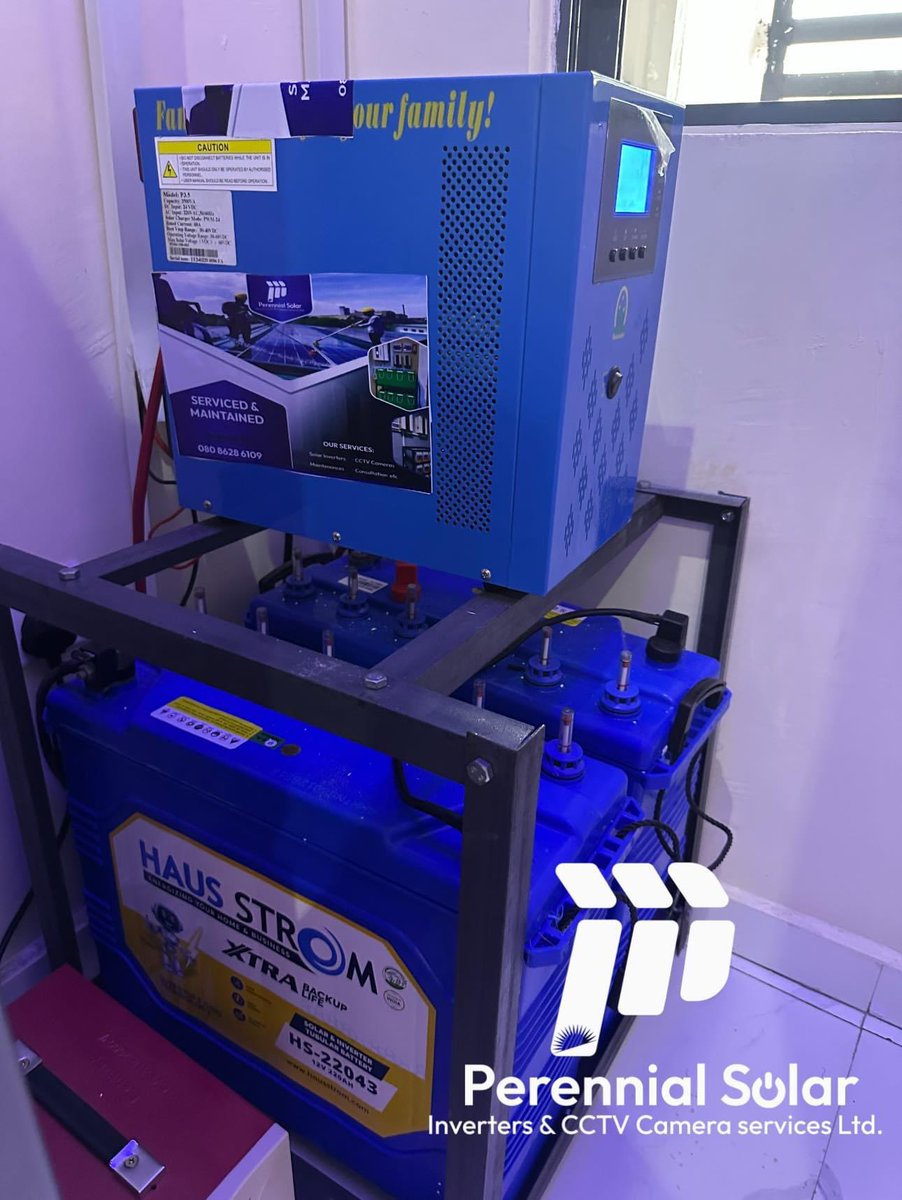 Perennial_Solar's tweet photo. Just completed a 3.5KVA solar system installation today, bringing reliable, renewable energy to another happy client! © Want to reduce your energy costs and enjoy 24/7 power? DM for details and let's get you started on the solar journey! 4 ** #SolarEnergy #GreenEnergy #Nigeria https://t.co/1oIKnsTvD5