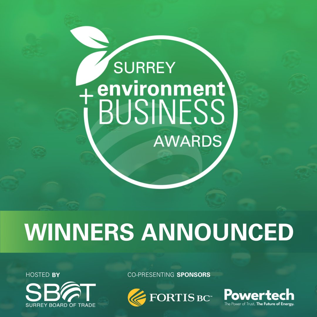 SWRBOT's tweet photo. We're thrilled to announce the winners of the 2024 #SurreyBC Environment &amp; Business Awards! 

This year’s winners are:
Small Business Award – Greenwave Recycling Inc.
Large Business Award – Wellons Canada

Read more about the winners: https://t.co/2pTmitM134 https://t.co/pC3srkBmDW