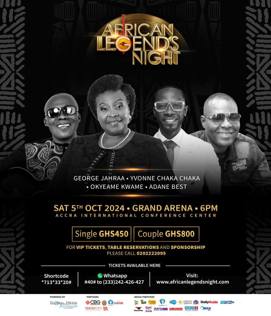 We had a great time with Legendary Ghanaian Musician <a href="/AdanebestGh/">ADANE BEST</a>, tonight on #HappyEveningDrive with <a href="/akuasikaghana/">Akua $ika Ghana</a> &amp; <a href="/ob_deejay/">OBDJ</a> 

Catch him live on October 5, 2024 at the Grand Arena, AICC, for a super night of legends, <a href="/ALegendsNight/">#AfricanLegendsNight</a>. 

Grab your tickets now!!! 

#ALN2024