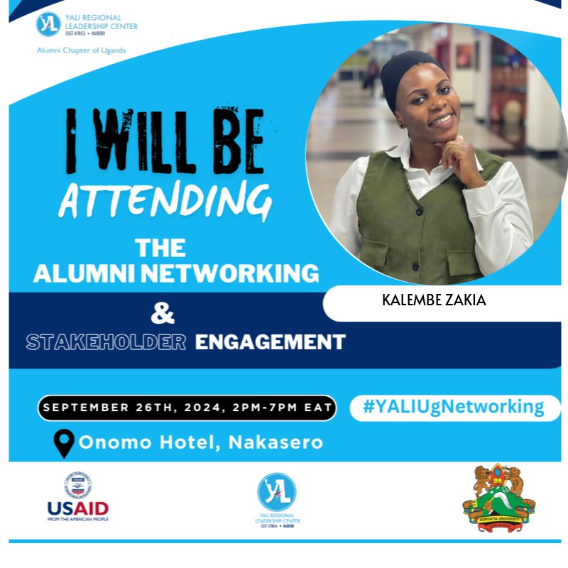ZakiaAbubaker's tweet photo. Super excited for this amazing opportunity as am hoping to network with yali alumnus Uganda Chapter #yaliugnetworking https://t.co/RFD6lGGyuZ