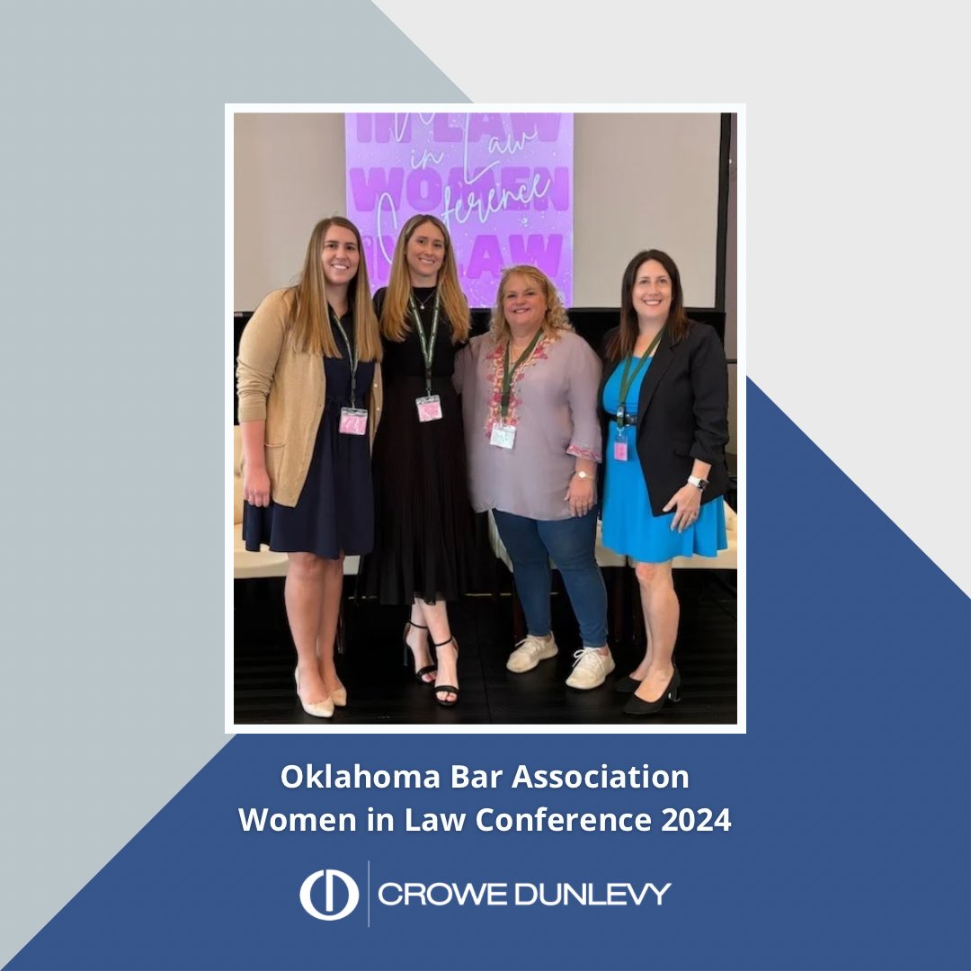It was an honor to support and celebrate women in the legal community at the Oklahoma Bar Association's #WomenInLaw Conference last week! Congratulations to this year’s Mona Salyer Lambird Spotlight Award Winners!