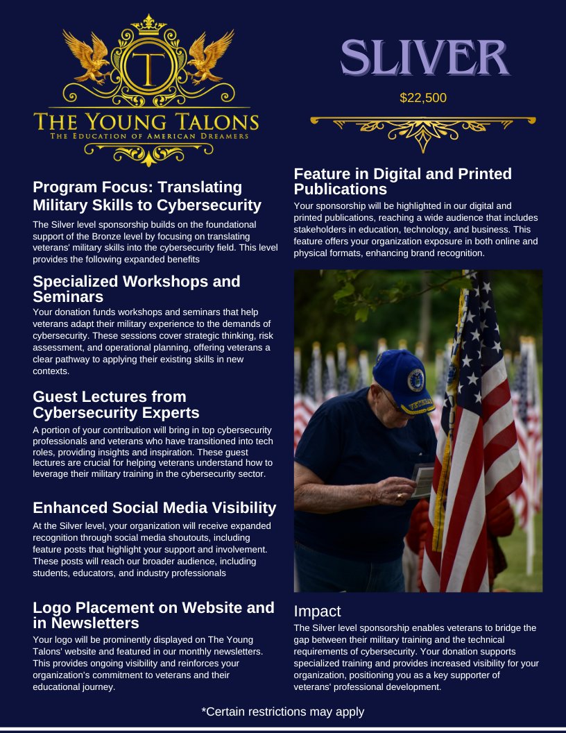 🚀 The TYT Veterans AI Initiative, powered by The Huggins Foundation &amp; The Young Talons, is here! 🇺🇸 We’re offering veterans unmatched support as they transition into civilian careers in #Cybersecurity &amp; #AI. Let’s build the future together! 💻🛡️ #Veterans #AI #TYTInitiative