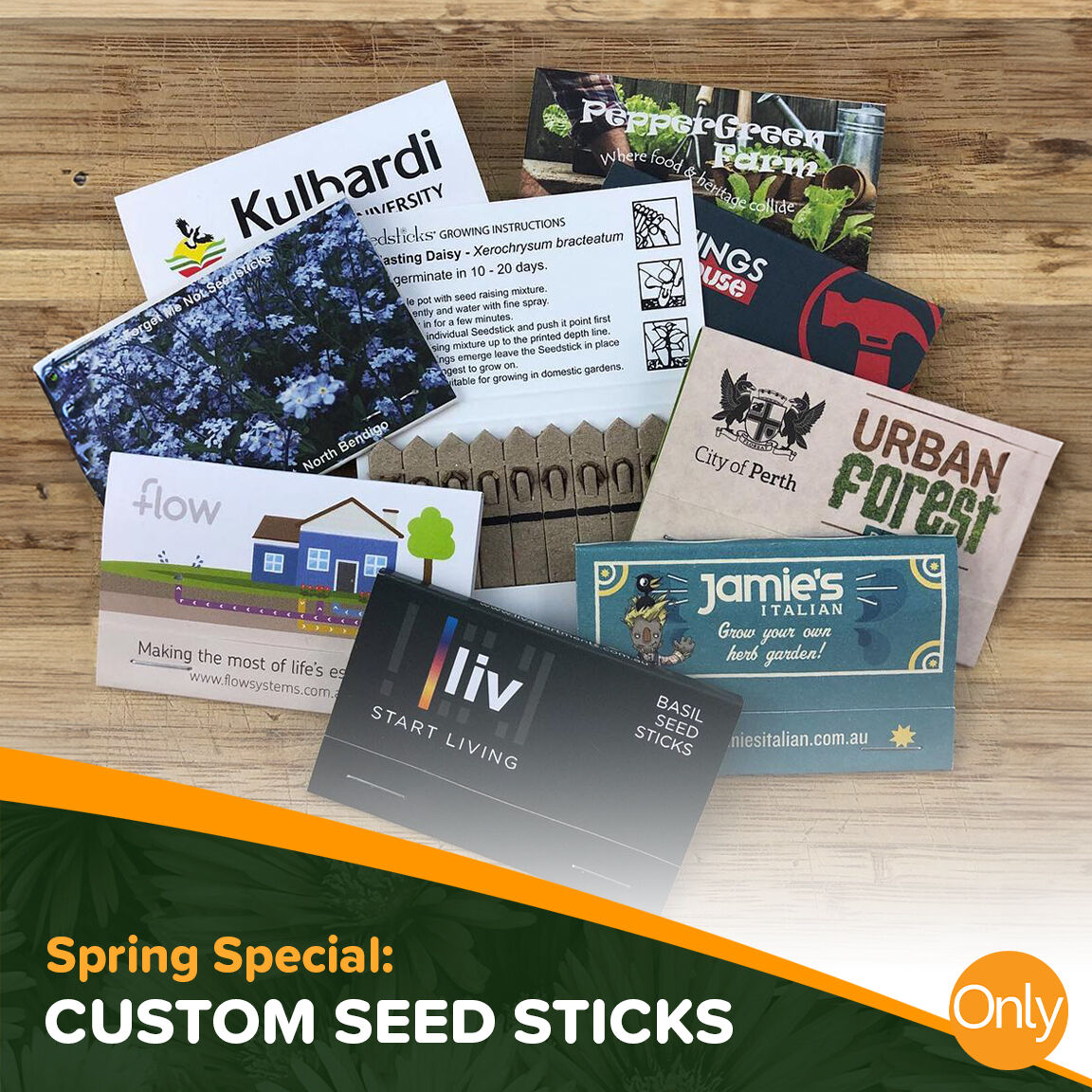 #Spring is the most anticipated time of the year for fresh blooms 🌺 Time to take out your gardening and outdoor tools because it's time to start planting! 😍 Encourage your customers to go-green with these customised seed sticks! Use them as a business card or a giveaway!