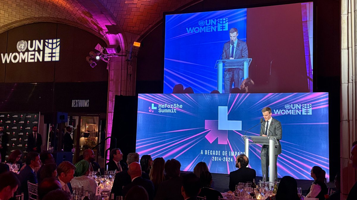 "When we think about empowering women &amp; girls - its not charity, its an act of justice. It’s an investment in stronger economies &amp; in a more sustainable future for all."

Thank you to our new #HeForShe Champion Hugh Evans, Founder and CEO of <a href="/GlblCtzn/">Global Citizen ⭕</a> | <a href="/GlblCtznImpact/">Global Citizen Impact</a>