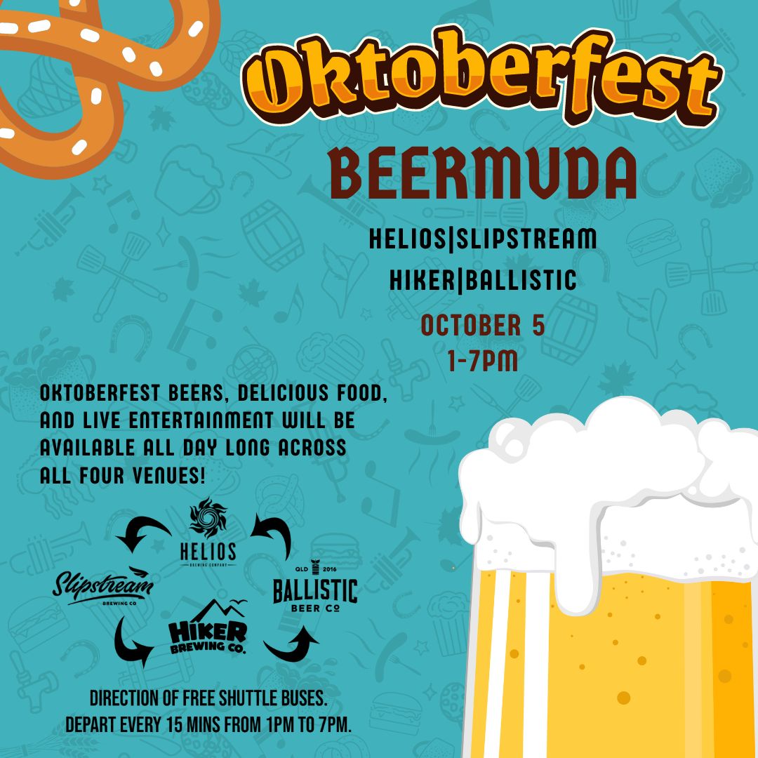 The countdown to Beermuda is on! Jump on the free shuttle buses running every 15 minutes between Helios, Slipstream, Hiker and Ballistic from 1pm to 7pm on October 5th. 

#brisbane #oktoberfest #beer #craftbeer