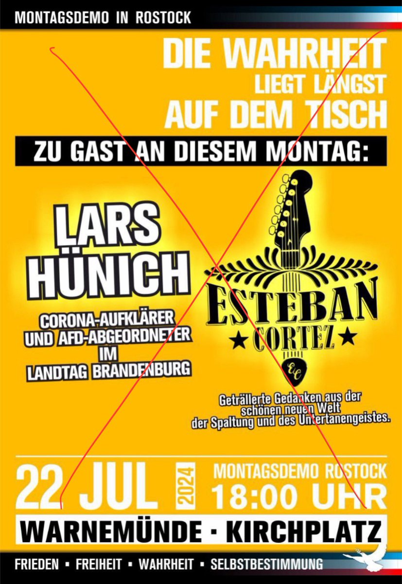 DerNorb's tweet photo. @IrisRoder42813 @LoveGuerillero Lars #Hünich wurde auch schon von der selbsternannten „Friedensbewegung #Rostock“ eingeladen, die von Jens #Kaufmann und Anja #Lues geleitet wird.

Die beiden AfD Sympatisanten organisierten auch den „Unternehmeraufstand“ hier.

Alles rechts unterwandert 💩 https://t.co/vfwWHNZOFf