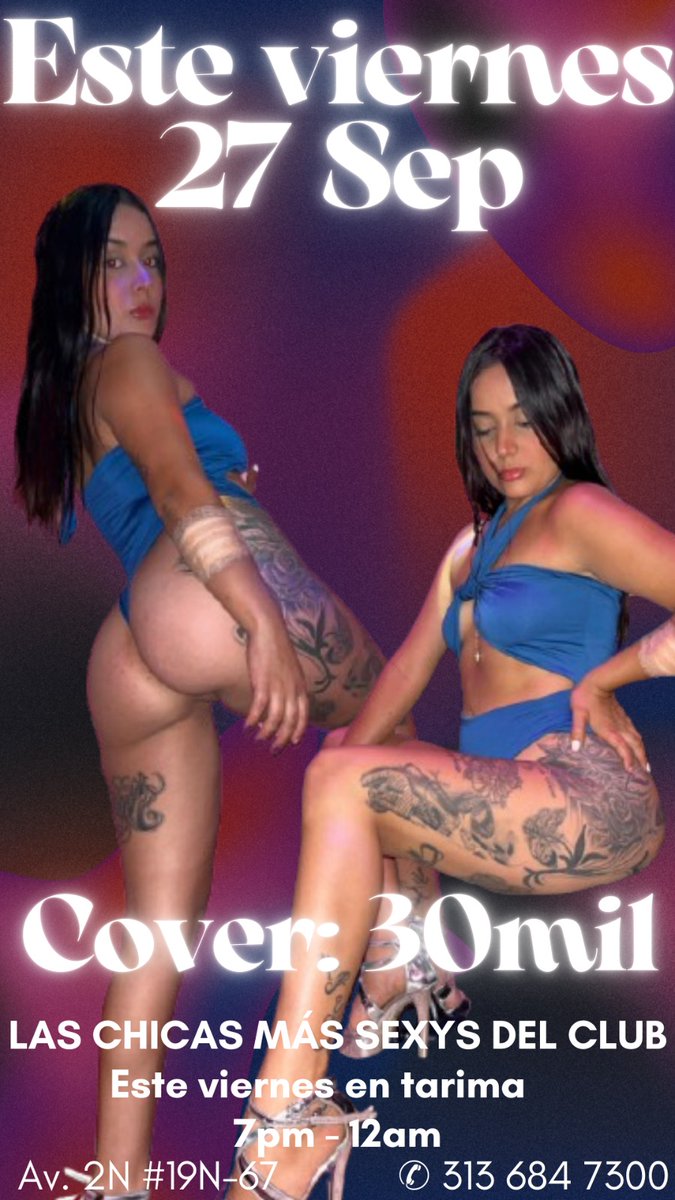 Manantialdelizz's tweet photo. ESTE VIERNES EN TARIMA!!!
7PM-12AM
COVER: 35MIL
SHOW EN VIVO, DESNUDOS Y MAS... https://t.co/O42ngNgt2X