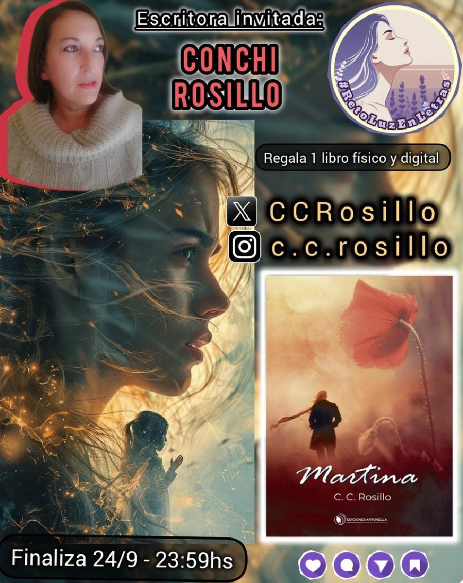 <a href="/Luztintalavanda/">📚 Luz | Creadora de Contenido</a> <a href="/CCRosillo/">C.C.Rosillo</a> Martina tiene 
más historias que años 
y más decepciones 
que abrazos.
De todos sus mil defectos,
novecientos noventa y nueve 
le pertenecen,
el resto es inventado.
Pero aprendió a amarlos 
y a pasearlos,
como esa sonrisa que luce
aunque le lloren los labios.

#RetoLuzEnLetras