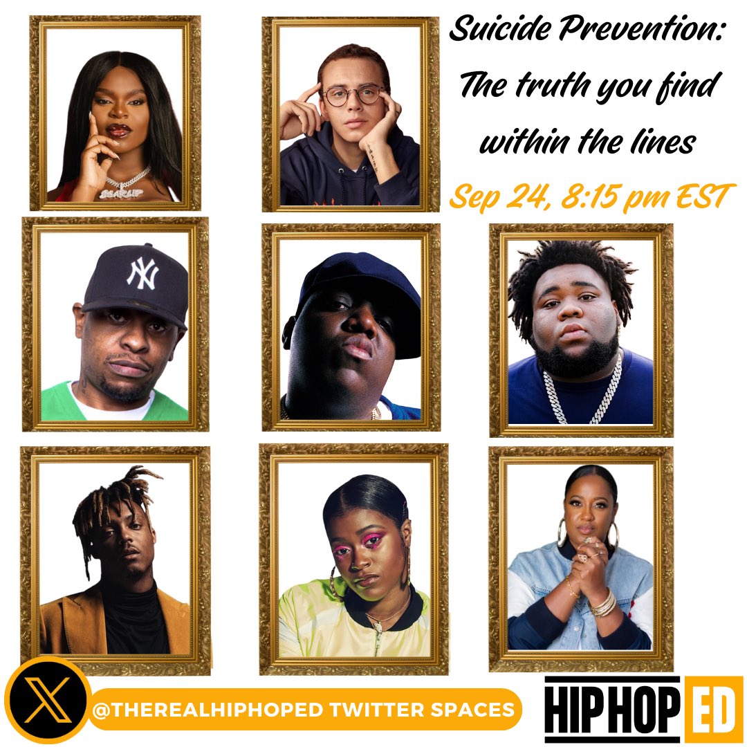 #HipHopEd (@therealhiphoped) on Twitter photo <a href="/jenlcraft/">Dr. Jennifer Craft (she/her)</a> <a href="/accordin2jo/">Joquetta Johnson EdD</a> <a href="/darlingkari/">Kari Darling Lochary</a> <a href="/MrSmithInspires/">Kenneth M. Smith, NBCT</a> <a href="/mrcarterteach/">Corey...Pusha-Teach</a> <a href="/DumiRIGHT/">Mr. Right</a> <a href="/ToniBlackman/">Toni Blackman / MEDITATION</a> Tonight 8:15 pm EST Join us on spaces w/@therealhiphoped for; “Suicide Prevention: The truth you find within the lines.” #HipHopEd #SuicidePrevention <a href="/jenlcraft/">Dr. Jennifer Craft (she/her)</a> <a href="/accordin2jo/">Joquetta Johnson EdD</a> <a href="/darlingkari/">Kari Darling Lochary</a> <a href="/MrSmithInspires/">Kenneth M. Smith, NBCT</a> <a href="/mrcarterteach/">Corey...Pusha-Teach</a> <a href="/DumiRIGHT/">Mr. Right</a> <a href="/ToniBlackman/">Toni Blackman / MEDITATION</a> Tonight 8:15 pm EST Join us on spaces w/@therealhiphoped for; “Suicide Prevention: The truth you find within the lines.” #HipHopEd #SuicidePrevention