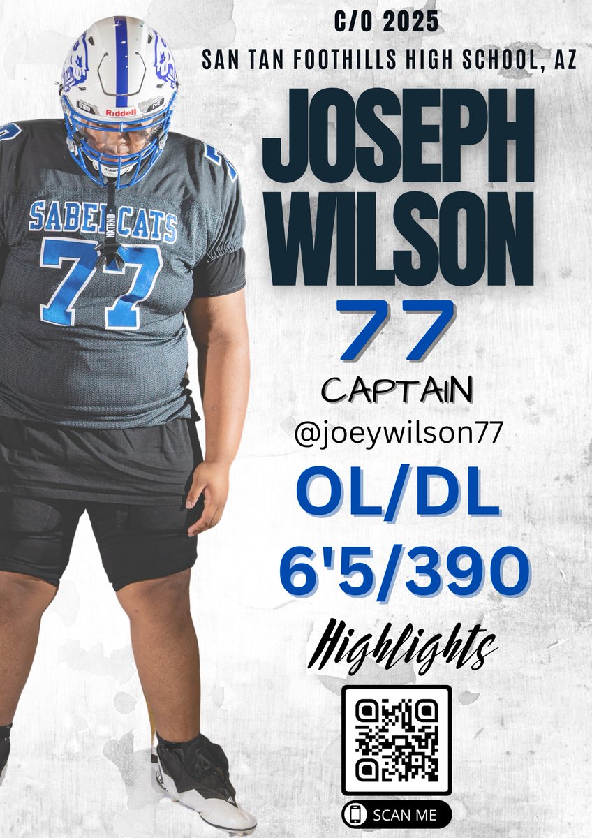JoeyWilson77's tweet photo. Joseph "Big Show" Wilson
C/O 2025-San Tan Foothills HS, AZ
OL/DL
6'5
390
#77
Senior Mid-Season:  https://t.co/hqOzCWW8Wc https://t.co/ezlfP85n75