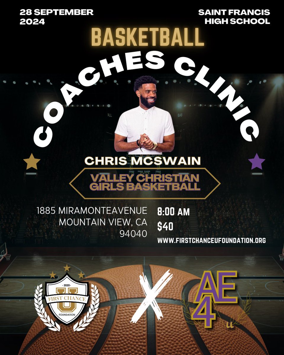 Excited to be speaking at the coaching clinic this weekend! I’ll be diving into offensive sets from 10:40-11:35 AM, breaking down strategies to get your team moving and scoring efficiently. Let’s build some winning game plans! 🏀 #CoachingClinic #OffenseWinsGames #BasketballIQ"