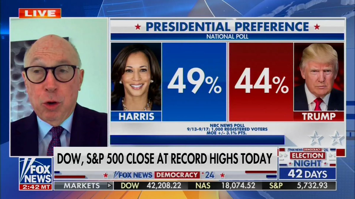 HAHAHA! Fox News displayed an NBC poll showing Kamala Harris BEATING Trump by 4 points on their show today. I know MAGA didn’t like to see that! Can only imagine how angry Trump got!