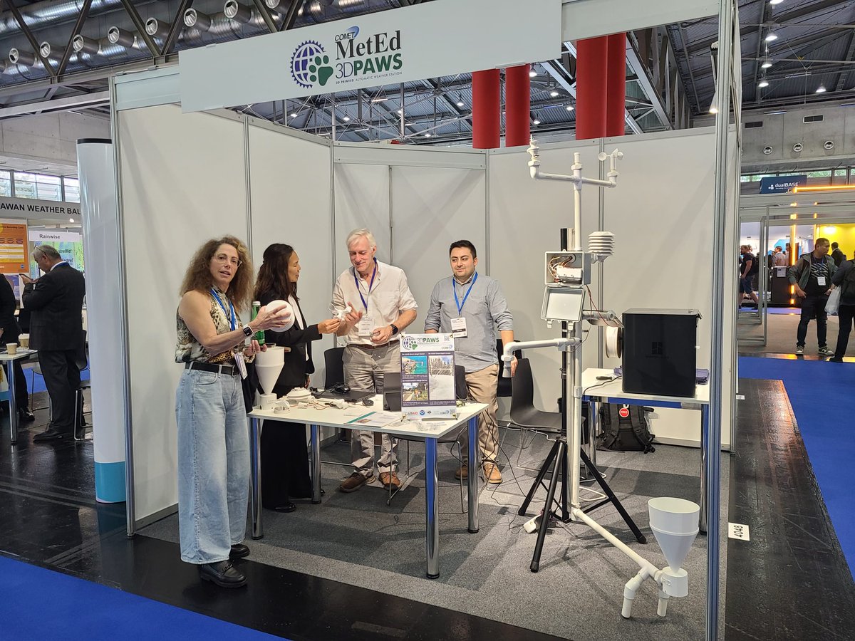 COMETMetEd's tweet photo. We’re excited to be at the @MetTechExpo in Vienna, Austria, through 9/26! Visit @pakucera and Martin Steinson to learn more about our low-cost 3D-printed Automatic Weather Stations (3D-PAWS). 3D-PAWS site: https://t.co/iKzKdyCchM
#MetTechWorldExpo #3DPAWS #3Dprinting https://t.co/BTKXOlPzY6
