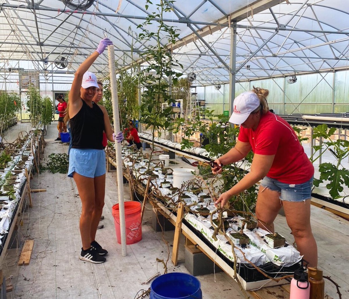 A big thank you to the <a href="/JuniorLeagueMC/">Junior League of Martin County</a> for braving the heat and lending a hand at Growing Hope Farm! 💚