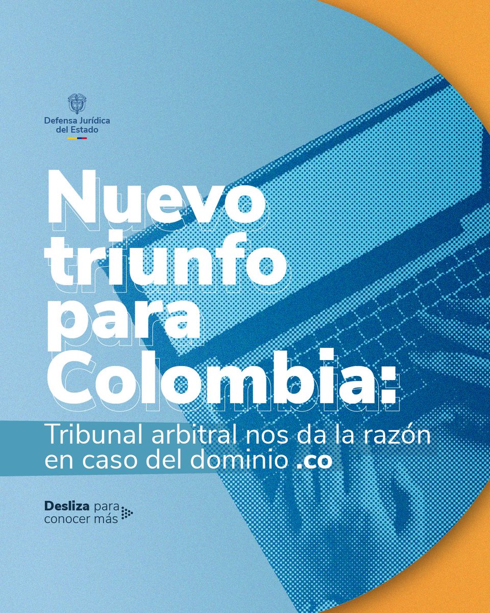 ¡Triunfo arbitral para Colombia! 🏆⚖️ El <a href="/icsid/">ICSID</a> rechazó las reclamaciones de Neustar/Vercara por más de 1.4 billones de pesos (350M USD).

La empresa alegaba violaciones al TLC por la administración del dominio ‘.co’. 🌐

1/3 🧶