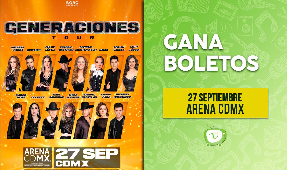 ¡Fans de #LaAcademia! Tenemos boletos para el #GeneracionesTour 🤩 Para ganar:

+Dale like y RT al tweet
+Dinos por qué quieres asistir y quienes son tus ex académicos favoritos.

Las primeras respuestas ganan un PASE DOBLE. 🎟️
