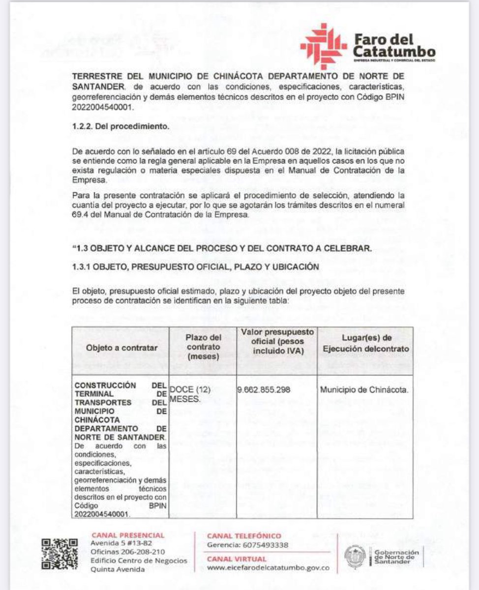 juanpcohen's tweet photo. #ATENCIÓN Para qué sirven las Secretarías de @GoberNorte si prefieren ejecutar las obras grandes por la cuestionada Eice Faro del Catatumbo?
* 9mil 600 millones para la terminal de transporte de #Chinácota
* 8mil 900 millones para un centro de salud en #Labateca https://t.co/Tgc2pjGcm5