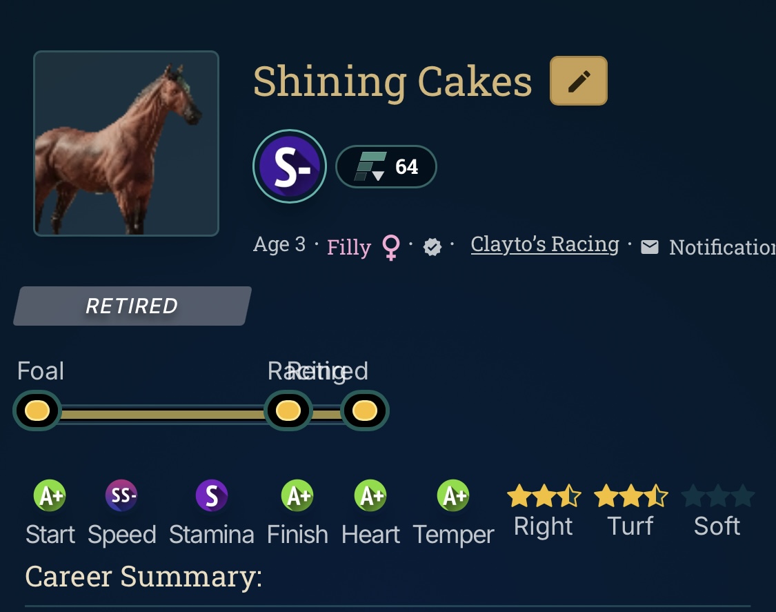 Well that was definitely an unexpected reveal. Now to find a stud to take advantage of that speed. <a href="/photofinishgame/">Photo Finish™ LIVE 🐎 Virtual Horse Racing</a>