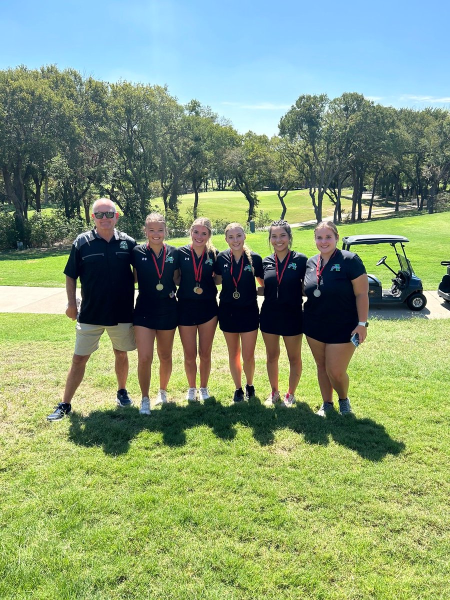 AzleGolf's tweet image. The ⁦@AzleGolf⁩ Lady Hornets finished 2nd 🥈today at Champions Circle Super proud of these girls. Mady Flowers led the way with a 3rd place finish. Cooper Yates, Mady Flowers, Katelyn Thomas, Gracie Monterosso, Olivia Meyers. ⁦@azleisd⁩ ⁦⁦⁦@azleathletics⁩