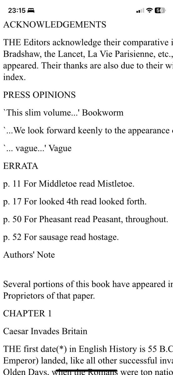 wilkes_junius's tweet photo. @BeckettUnite It was not a Freudian slip, it was a historical reference. In the most famous history book ever written in the English language, 1066 and All That, the preface has it as one of its errata. Take a look … https://t.co/CQFJLVuTfz