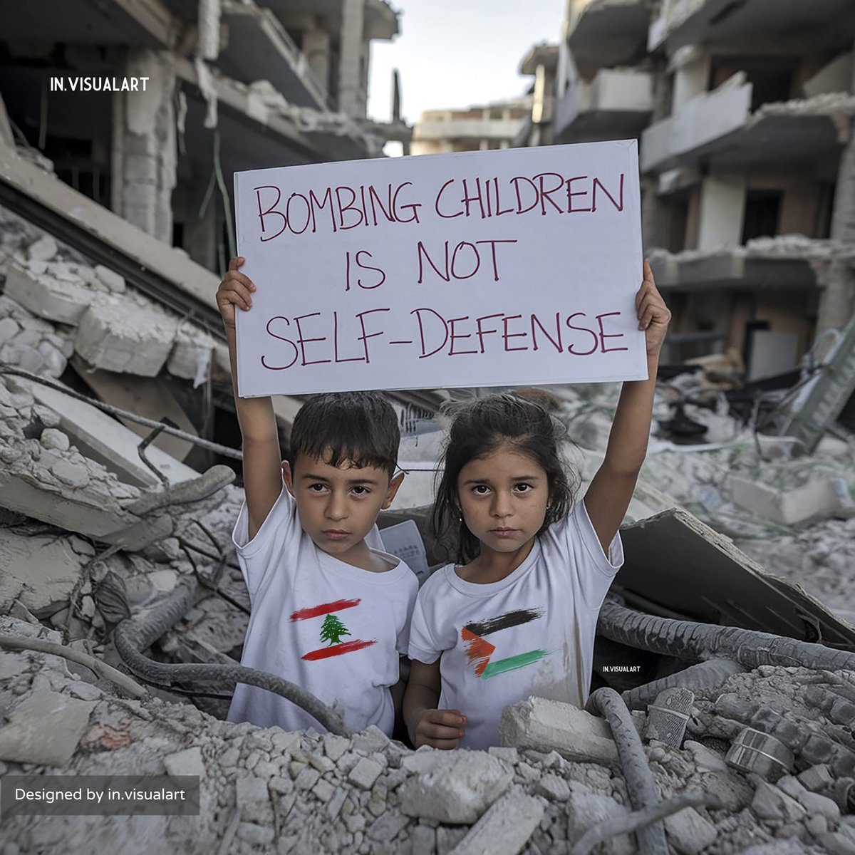 in_visualart's tweet image. BOMBING CHILDREN
IS NOT SELF-DEFENSE
Hands off #Lebanon 🇱🇧
free Palestine 🇵🇸
Stop genocide
Ceasefire now
Save #Gaza