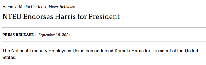 justredpillme's tweet photo. Kamala Harris Was Endorsed by Putin, the IRS Union, and Dick Cheney

Kamala Harris, during the 2024 election cycle has been endorsed by Vladimir Putin, The IRS Union, and Dick Cheney.

On September 5, 2024, Vladimir Putin endorsed Kamala Harris in an interview.

On September 6, 2024, Dick Cheney released a statement endorsing Kamala Harris.

On September 18, 2024 the NTEU, which is the National Treasury Employee Union, which includes IRS employees, released a statement confirming their endorsement of Kamala Harris.