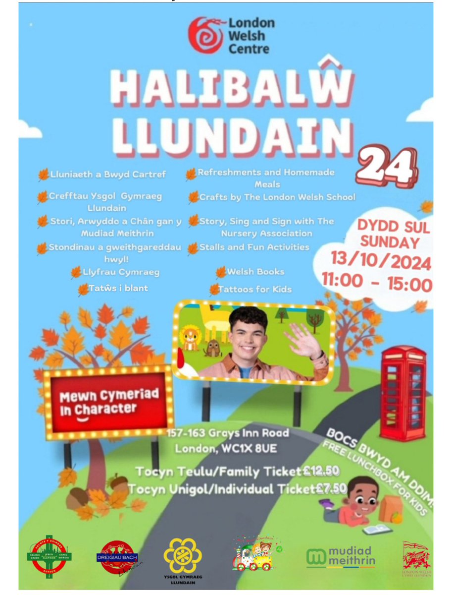 Do you know any families who might enjoy a day out in Welsh for their children in London? Do share this with as many your contacts as possible. Thank you so much for supporting us in this way. Diolch o galon.