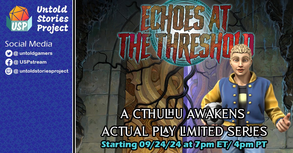 Live in 30 minutes over on twitch  twitch.tv/untoldstoriesp……
<a href="/GreenRoninPub/">Green Ronin Publishing</a>
<a href="/roll20app/">Roll20</a>
#TTRPGs #Cthulhu #actualplay