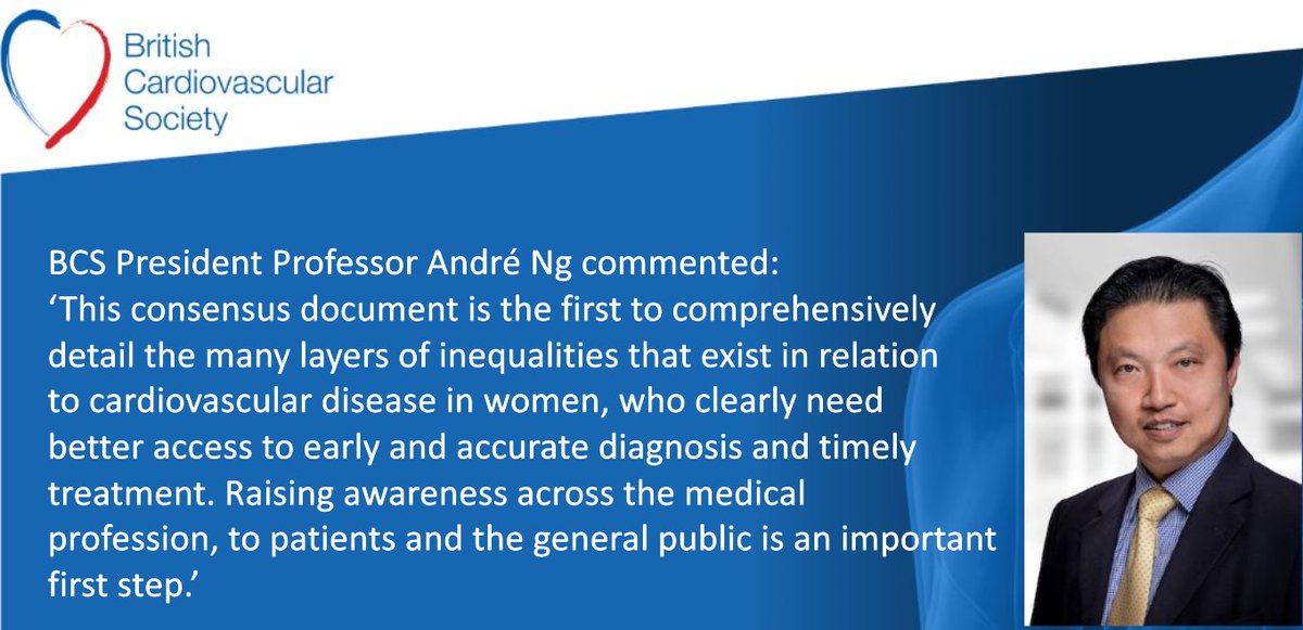 British Cardiovascular Society (@britishcardioso) on Twitter photo New <a href="/BritishCardioSo/">British Cardiovascular Society</a> and affiliated societies joint consensus statement on advancing access to cardiovascular diagnosis and treatment among women with cardiovascular disease - comment from BCS President <a href="/g_andre_ng/">G. Andre Ng</a>
heart.bmj.com/content/early/… New <a href="/BritishCardioSo/">British Cardiovascular Society</a> and affiliated societies joint consensus statement on advancing access to cardiovascular diagnosis and treatment among women with cardiovascular disease - comment from BCS President <a href="/g_andre_ng/">G. Andre Ng</a>
heart.bmj.com/content/early/…