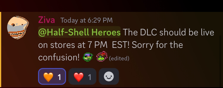 TigerClaw305's tweet image. The new DLC for TMNT: Shredder's Revenge releases today at 7pm in all the stores. #TMNT #ShreddersRevenge #RadicalReptiles