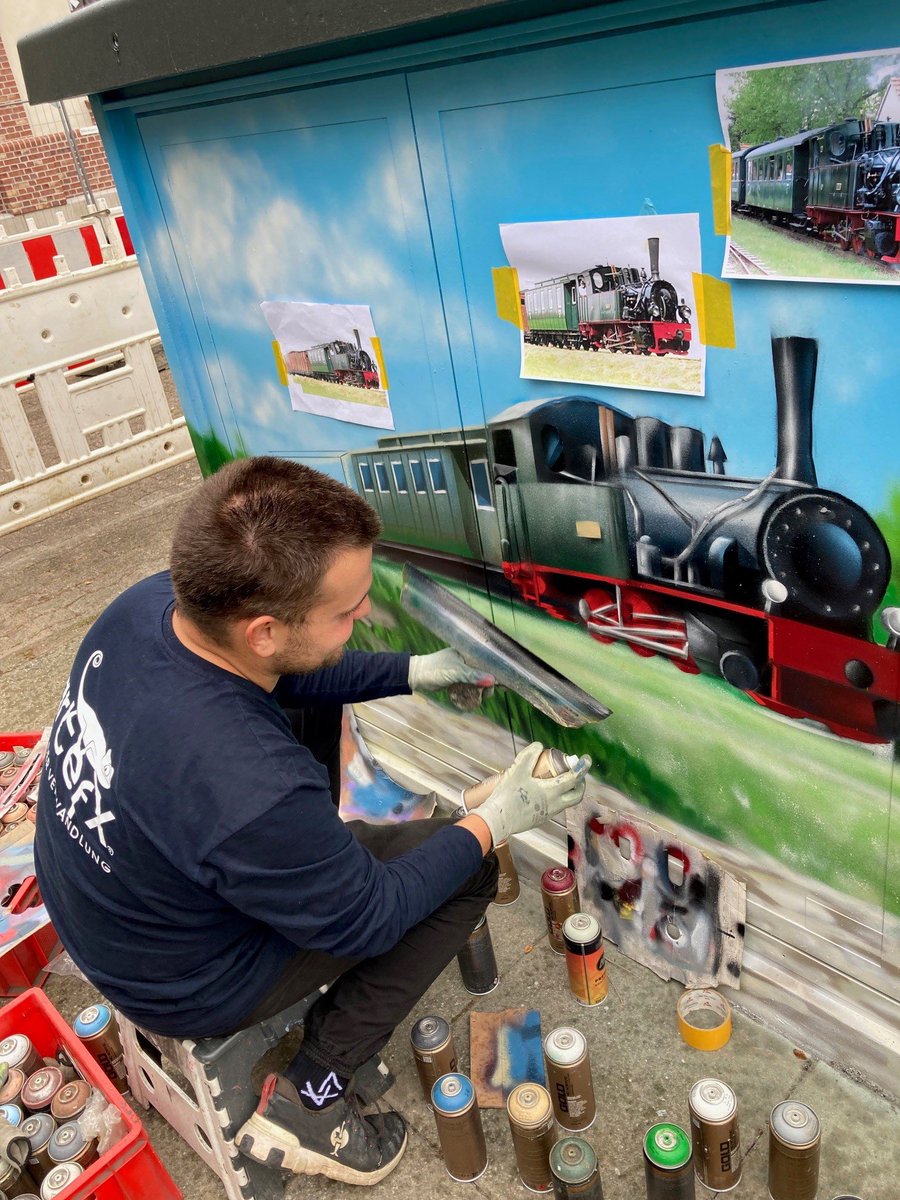 Wieder on Tour #Trafokunst in #BruchhausenVilsen #Dampflok #Eisenbahnverein